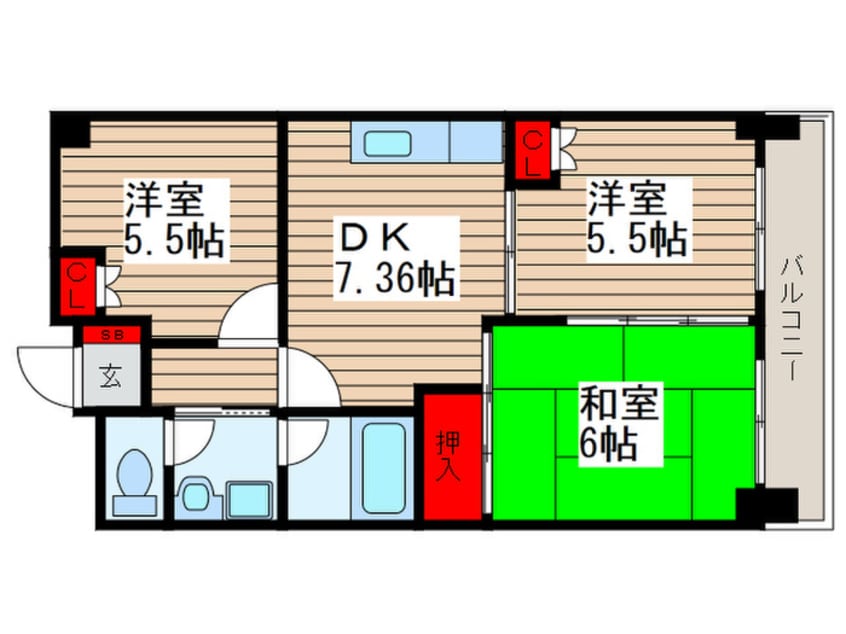 間取図 プレーネ西葛西