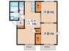 ハイツ北村 2LDKの間取り