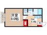 サザンクロス 1DKの間取り