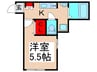 SR五反野テラス 1Kの間取り