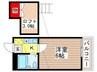 レジデンス立川 1Kの間取り