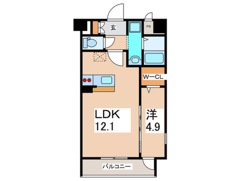 間取図 オ－ラヴィ－ヌ