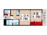 ヴィラ－ジュ高柳 1LDKの間取り