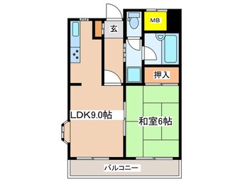 間取図 バ－ドタウン３番館
