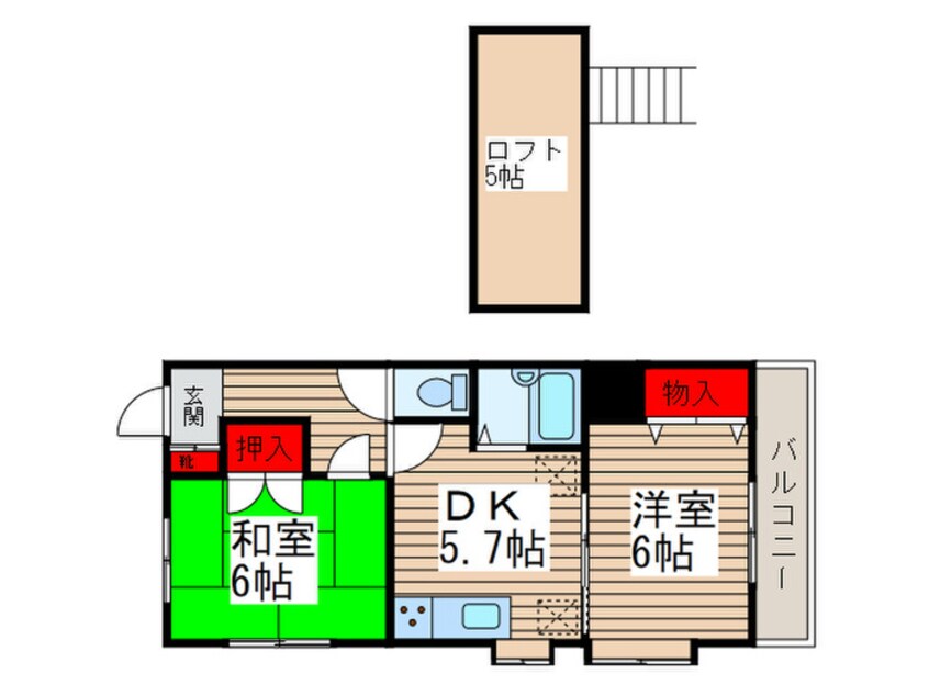 間取図 ラフィ－ヌ吉野Ｂ棟