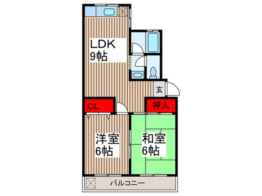 間取図 北中ハイツ