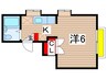 国立サンフラワ－Ａ 1Kの間取り