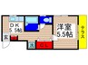 ＭＩハウス 1DKの間取り