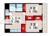 ﾆｭｰｶﾞｲｱﾘﾙｰﾑ南葛西No.65 2LDKの間取り