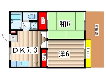 間取図 国立サンフラワ－Ｂ