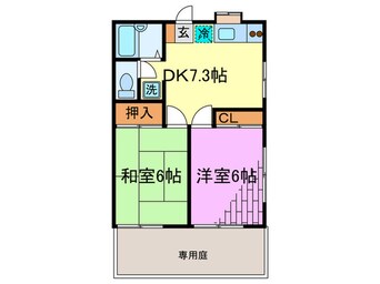 間取図 国立サンフラワ－Ｂ