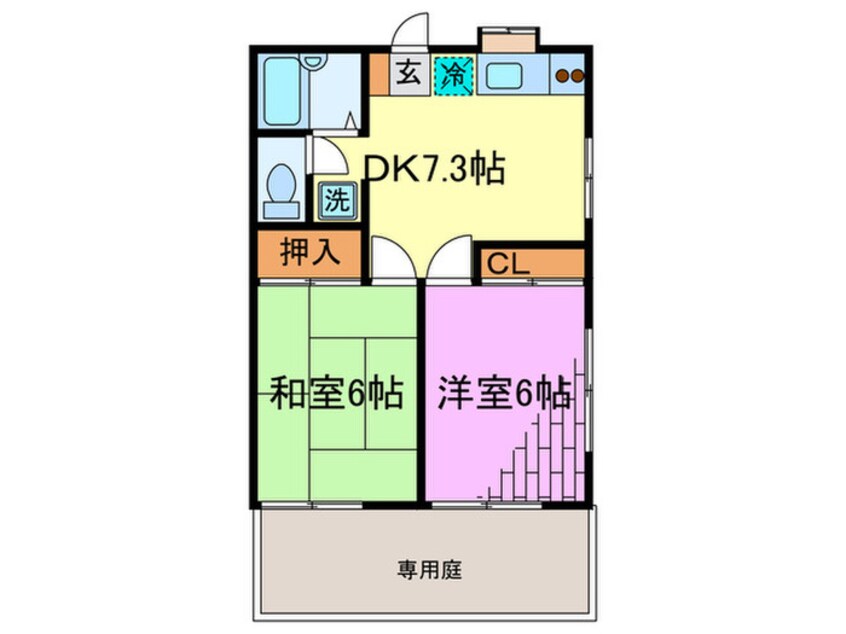 間取図 国立サンフラワ－Ｂ