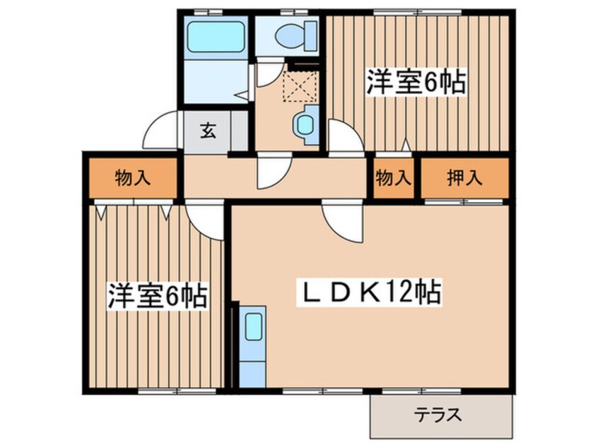 間取図 エクレ－ルＢ棟