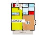 サンライズアゲイン 1LDKの間取り