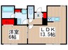 リーブルファイン下蛭田 1LDKの間取り