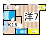 あずさ 1Kの間取り
