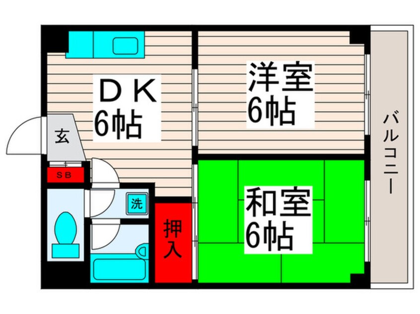 間取図 パークサイドマンション石鍋