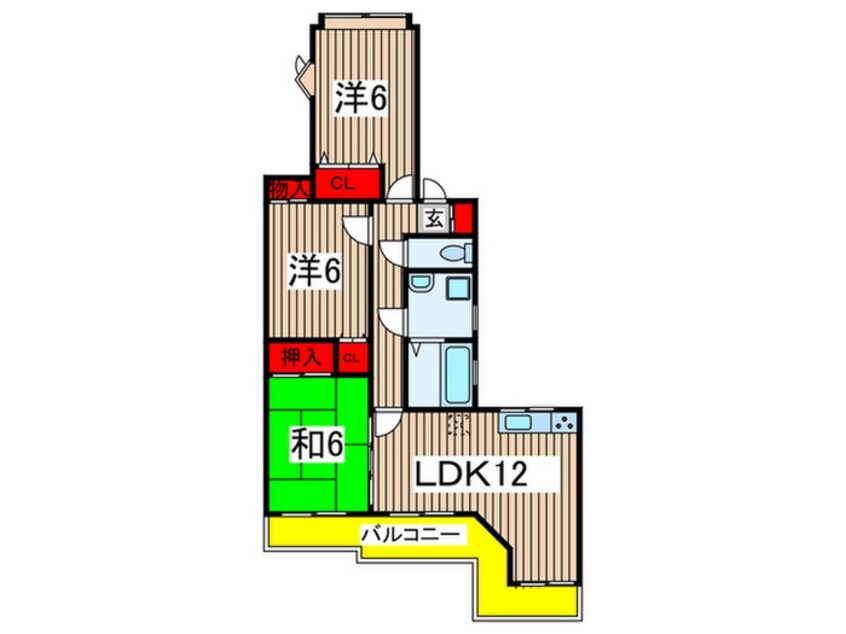 間取図 クリスタルパレス東船橋