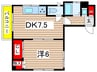 花岡ビル 1DKの間取り