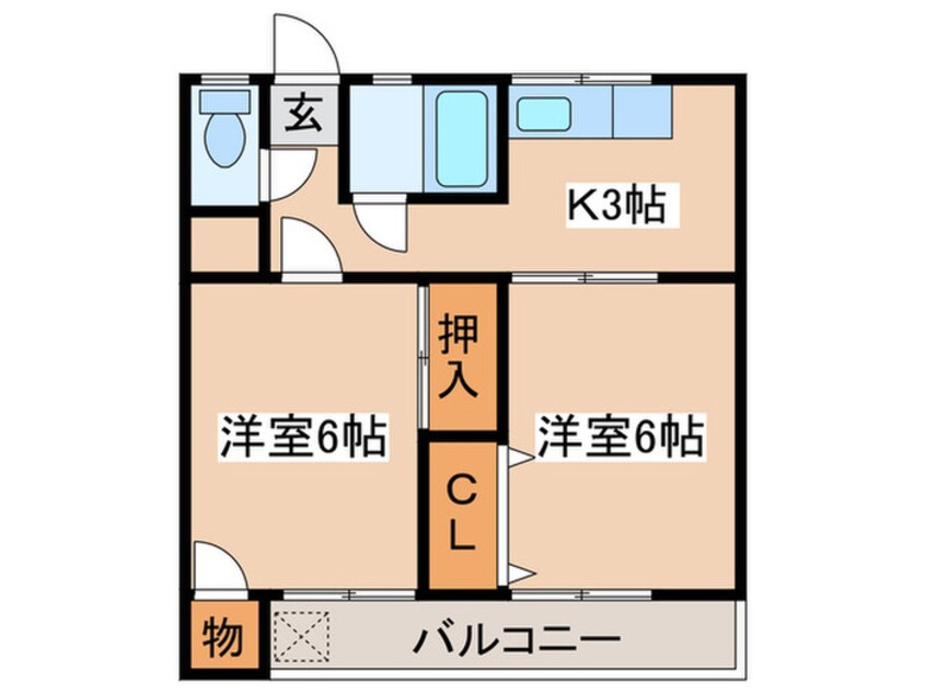 間取図 コーポ峯