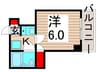 パ－クパレス綾瀬 1Kの間取り