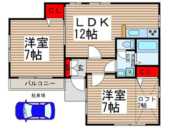 間取図 フラット我孫子