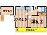 サンライズ祐天寺 1DKの間取り