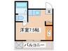 帝京マンション 1Rの間取り
