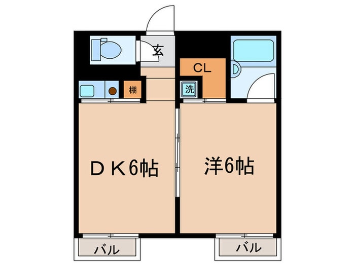 間取り図 ＣＯＺＹ上野毛　ＲＥＤ