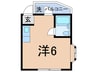能登ハイツ 1Rの間取り