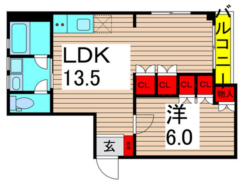 間取図 ＷＩＳＴＥＲＩＡ(ｳｲｽﾃﾘｱ)