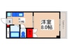 ＭＡＮＳＩＯＮ　ＳＡＴＯ 1Kの間取り
