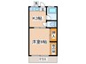 第二杉本荘 1Kの間取り