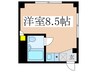 ウエスト久米川ビル 1Rの間取り