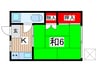 中伸荘 1Kの間取り