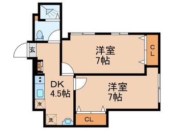間取図 コ－ポ高田