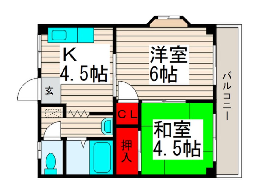 間取図 コ　ー　ポ　豊