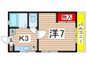 松本荘 1Kの間取り