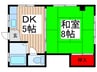 瓦井マンション 1DKの間取り