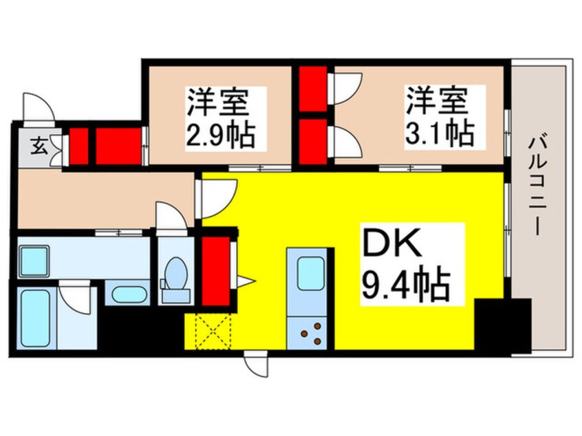 間取図 S-RESIDENCE日本橋馬喰町Aere