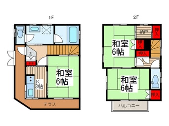 間取図 関一丁目貸家