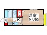 モンピエス船橋 1Kの間取り