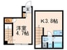 RSC西早稲田 1Kの間取り