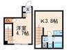 RSC西早稲田 1Kの間取り
