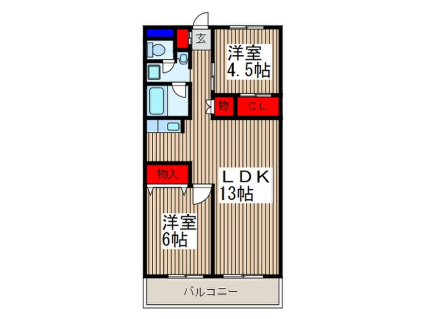 間取図 ﾆｭｰｼﾃｨﾊｲﾑ