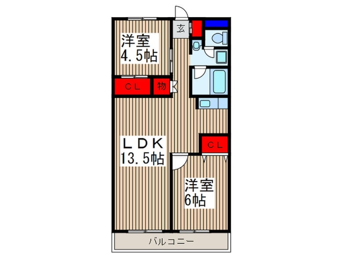 間取り図 ﾆｭｰｼﾃｨﾊｲﾑ