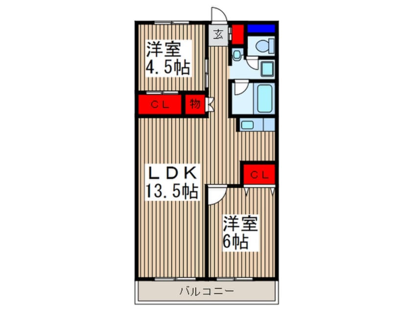 間取図 ﾆｭｰｼﾃｨﾊｲﾑ