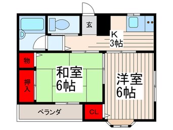 間取図 グリーンテラス・ウエスト