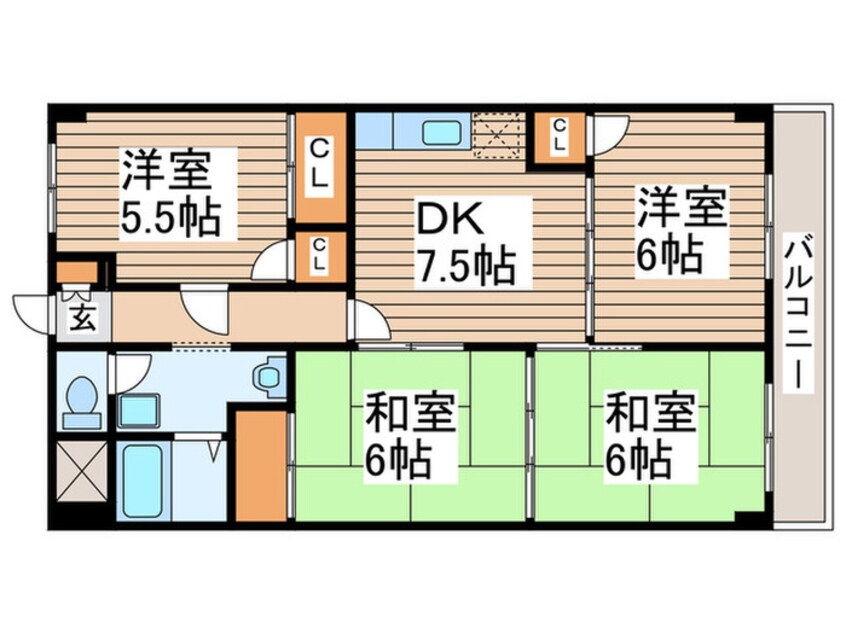 間取図 INSURANCE　BLDG　ⅩⅥ