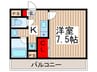 ママレジデンス 1Kの間取り